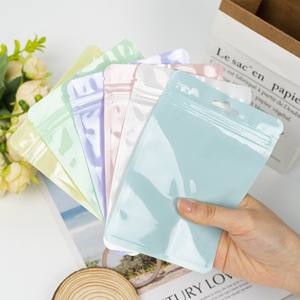 8.5*13Cm Cổ Macaron Túi Nhựa Đầy Màu Sắc 3 Bên Con Dấu Ziplock Dày Trong Suốt Tai Nghe Điện Thoại Di Động Phụ Kiện - Product Image 1