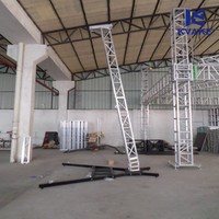 Structure de scène en aluminium en forme de A, sur mesure, pour sonorisation extérieure, idéale pour les bars.
