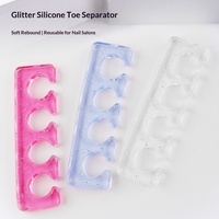 Séparateurs d'orteils en silicone réutilisables pour l'application de vernis à ongles et de gel, outils de nail art