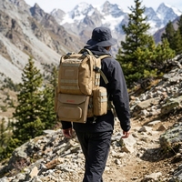 Sac à dos tactique solaire multi-poches 60W, sac de charge portable, prend en charge la charge de plusieurs appareils pour la pêche, la randonnée, les activités de plein air