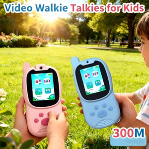 Talkie-walkie vidéo portable amélioré pour enfants, lot de 2, rechargeable avec écran et caméra pour prendre des photos, idéal pour les jeux en intérieur, le camping, la randonnée et les voyages - Product Image 4