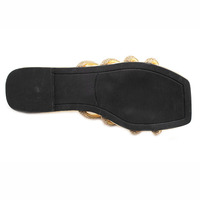 Sandales de plage pour femmes de haute qualité, ajourées, à bout ouvert, ornées de strass, lisses, respirantes, pour le commerce extérieur, vente en gros