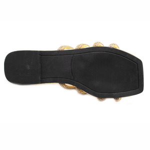 Hochwertige Ausgehöhlte Open-Toe Pantoletten mit Funkelnden Strass-Steinen, Glatte Atmungsaktive Strand-Slipper für Damen im Großhandel - Product Image 6