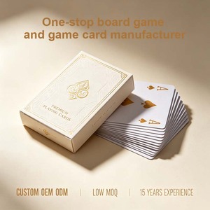 Fabricant de cartes à jouer personnalisées OEM, <span class=keywords><strong>jeu</strong></span> de poker de luxe avec dorure à chaud, vente en gros, papier à noyau noir, impression de jeux de cartes personnalisés - Product Image 1
