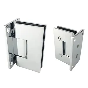 CRL Wall To Glass 90 Degree Full Back Plate Hinge Brass Shower Enclosure Screen Glass Door Pivoted Shower Hinges
