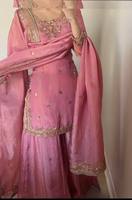 Robe Sarara indienne-pakistanaise Fatema Fashion élégante en pure soie Chinnon à manches longues avec bordure en dentelle pour femmes, séchage rapide 5mm