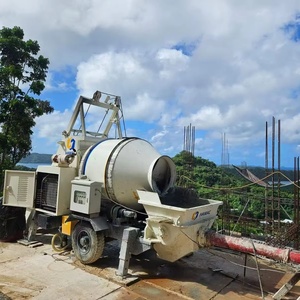 Diesel Betonmischer pumpe Maschinen hub behälter Hydraulik s Ventil Beton pumpe mit Mischer Trommel mischer und Pumpe für Schaum beton - Product Image 3