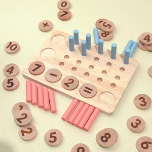 Montessori đếm Bảng toán học đồ chơi bằng gỗ học tập toán học và số manipulatives vật liệu cho mầm non giáo viên lớp học - Product Image 6