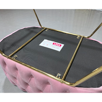 Lit bébé berçant PZCN HOME, moderne et luxueux, en tissu velours, avec panier, co-dodo, avec pieds en métal et barrière de lit