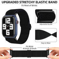 Bracelet de montre en nylon tressé extensible Trendybay Instock, design élastique à boucle unique, plusieurs couleurs au choix pour Apple Watch