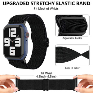 <span class=keywords><strong>Bracelet</strong></span> de montre en nylon tressé extensible Trendybay Instock, design élastique à boucle unique, plusieurs couleurs au choix pour Apple Watch - Product Image 4