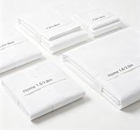 Parure de lit de luxe en coton satiné blanc pour hôtel, 100 % coton tissé Air-Jet léger, largeur 250 cm, housse de couette et drap de qualité hôtelière