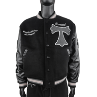 Veste de course universitaire Letterman de baseball avec logo brodé en chenille personnalisée veste de course avec patchs de lettres
