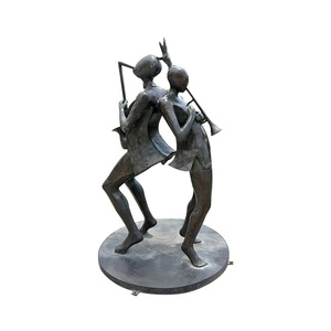 Escultura de Músico de Bronce Libit, Figura Abstracta, Adorno para Paisajes de Plazas y Parques al Aire Libre - Product Image 4
