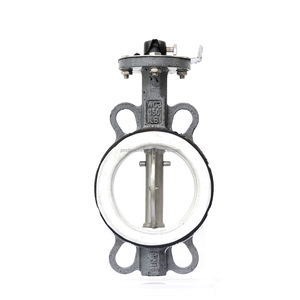 Vanne papillon à levier DN50 à joint wafer, directement de l'usine, avec <span class=keywords><strong>disque</strong></span> en CF8 <span class=keywords><strong>et</strong></span> revêtement en PTFE - Product Image 5