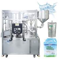 Machine de remplissage et de bouchage automatique à haute précision à deux buses pour sachets à bec verseur (boissons et gels)