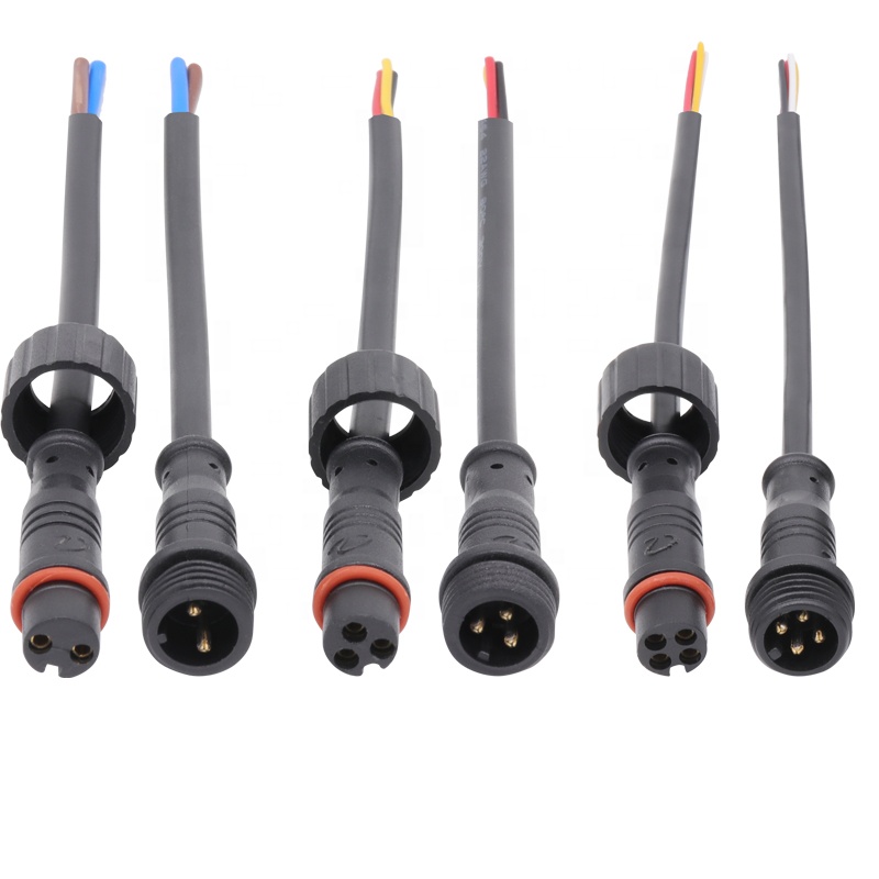 AOHUA M12 1 2 3 4 5 Pin формованный IP65 круг водонепроницаемый разъем с кабелем