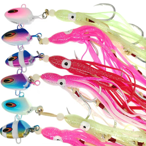 100g 150g 200g 250g 300g Señuelo de pesca con cabeza de jig para jigging, tipo Squid Skirt Slow Tai Rubbers Snapper Kev Cable <span class=keywords><strong>Sx</strong></span> Switch, con anzuelo - Product Image 2