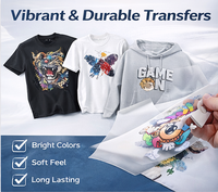 Rouleau de film de transfert DTF en PET en gros pour impression par transfert thermique sur T-shirt, pelage à chaud et à froid