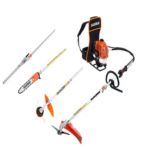 4 trong 1 dụng cụ làm vườn 2 đột quỵ Xăng Weed wacker đa chức năng nhiệm vụ Xăng vườn bàn chải cắt