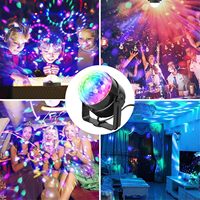 Discokugel-Licht DJ-Discokugel Stroboskop 7 Farben Schallaktivierte Bühnenbeleuchtung mit Fernbedienung für Karaoke Halloween-Party-Dekoration