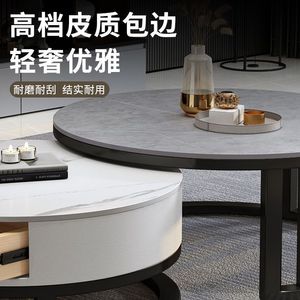 Table basse de tiroir de panneau de roche de combinaison de marbre à la mode pour de petits appartements meubles de maison pour le salon - Product Image 4