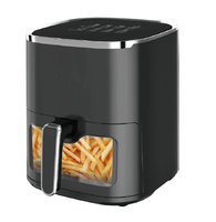 Friteuse à air intelligente 5L four grille-pain petits appareils de cuisine four à friteuse à air numérique intégré avec double chauffage haut et bas