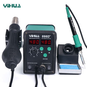 Station de soudage à air chaud et <span class=keywords><strong>fer</strong></span> à <span class=keywords><strong>souder</strong></span> 2 en 1 YIHUA 898D+ pour la réparation de circuits imprimés de téléphones portables, la soudure et le dessoudage - Product Image 3