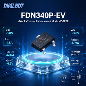 NK FDN340P-EV P Channel Voltage Regulator <span class=keywords><strong>Diode</strong></span> SOT-23 Package Mount Mount 20V מתח <span class=keywords><strong>12V</strong></span> התנגדות פנימית 3.8A ID Safety - Product Image 1