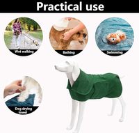 Peignoir pour animaux de compagnie en microfibre polyester à séchage rapide, simple et écologique pour chiens et chats