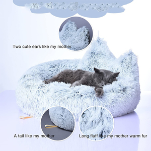 Giường Cho Chó Mèo Bán Chạy Cho Chó Mèo Trong Nhà Đệm Tròn Tự Làm Ấm Mềm Mịn Cho Chó Nhỏ - Product Image 2