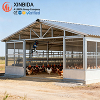 Structure en acier galvanisé à chaud préfabriquée sur mesure pour poulailler, ferme avicole, bonne ventilation, assemblage rapide, performance optimale