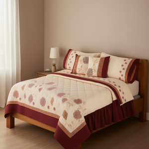 Juego de Edredón Doble Ruby de 3 Piezas con Diseño Floral, Estilo Clásico, para Todas las Temporadas - Product Image 2