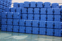 Pontons flottants en HDPE en forme de H, antidérapants, 500*500*500mm, quai flottant modulaire pour marina