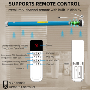 Motor de cortina de batería Matter Over Thread, Motor de inclinación de persianas inteligentes eléctricas para persianas enrollables venecianas Zebra - Product Image 2
