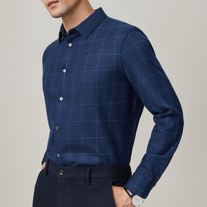 Camicia a maniche lunghe Business con motivo a quadri in <span class=keywords><strong>Cashmere</strong></span> da <span class=keywords><strong>uomo</strong></span> di lusso personalizzato - Product Image 3