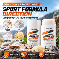 Déodorant en stick corps entier, déodorant sport, toucher sec, anti-frottement sous les aisselles, logo personnalisé, OEM, ODM, marque privée