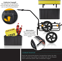 Remorque de transport extérieur OEM 200 kg en acier avec tension 48v pour bagages de tente de camping à vélo