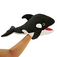 Ensemble de marionnettes à main animaux marins mignons, poupées apaisantes pour enfants, anti-stress, avec support de logo personnalisé, accessoires pour récits et spectacles