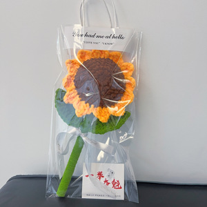 2025 Wool Knitted Sunflower Crochet Flower <b>Bouquet</b> Graduation Gifts for Students Bulk - Product Image 6