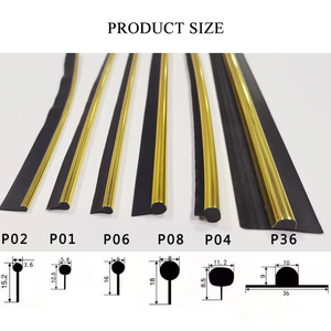 Оптовая продажа, аксессуары для дивана, самоклеящиеся встраиваемые пластиковые кромкооблицовочные ленты U-образной формы, украшения мебели из ПВХ, золотые обрезные полосы - Product Image 2