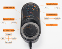 Contrôleur de moteur sans balais IP65 avec joystick 24v 250w, contrôleur de moteur de fauteuil roulant électrique fiable pour les fauteuils roulants de soins à domicile