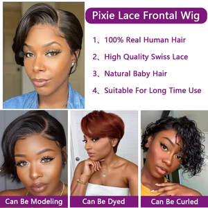 <span class=keywords><strong>Cabello</strong></span> Virgen Brasileño Negro Natural para <span class=keywords><strong>Corte</strong></span> <span class=keywords><strong>de</strong></span> Peluca, 130g, para Encaje HD Transparente, Pre-Desplumado, Bob <span class=keywords><strong>Corto</strong></span> y Liso - Product Image 4