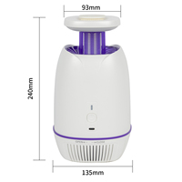 Lampe anti-moustiques électronique Piège à insectes volants Lumière UVA Tuer à sec Non toxique Sûr pour enfants Veilleuse pour animaux de compagnie Intérieur Extérieur