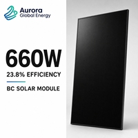 Panneau solaire monocristallin 660W demi-cellules, technologie anti-PID, durable pour projets de production d'énergie solaire en extérieur et sur ferme