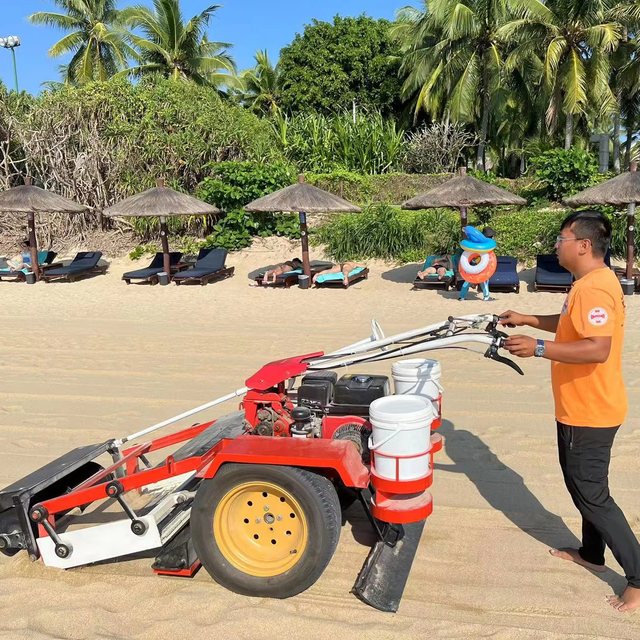 Hot Sale Walk Behind Beach Sand Cleaner Gobi Beach Trash Screening and Cleaning Machines
