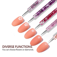 5 pièces/ensemble manucure à Double tête acrylique Uv Gel Nail Art Design conseils pointillage peinture brosse stylo ensemble pour la conception des ongles