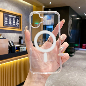 Ốp điện thoại không dây trong suốt dành cho iPhone 17 16 15 14 13 Pro Max, thiết kế ốp điện thoại từ tính acrylic dành cho Samsung S25 - Product Image 1