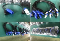 1 mètre de câble hybride combo PowerCon Plus 3 broches DMX pour phares mobiles