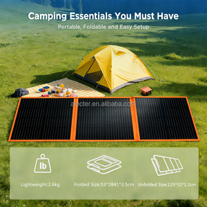 Panel Solar Monocristalino Plegable ALECTER de 100W, 23% de Eficiencia, IP65 Impermeable, 2.6KG, Portátil para Camping, Senderismo y Uso Fuera de la Red - Product Image 2
